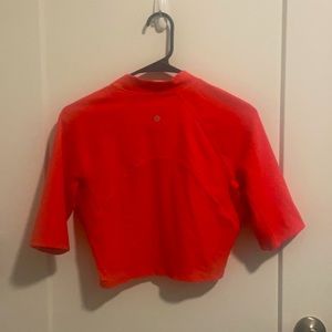 Lululemon red crop top